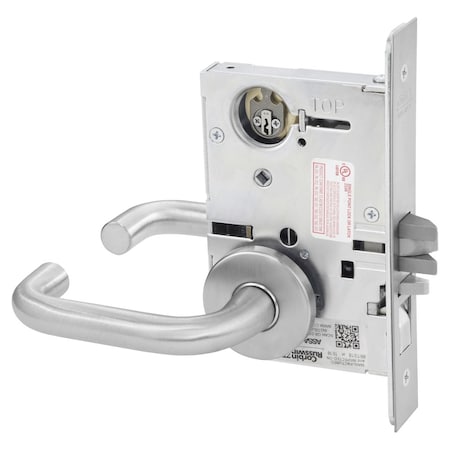 Corbin Russwin Entrance or Office Mortise Lock, LS Lever, A Rose, Satin Chrome ML2051 LSA 626 LC